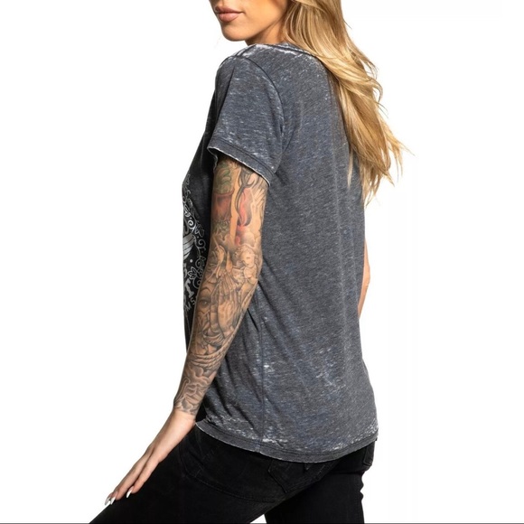 AFFLICTION Womens T-Shirt AC SPEEDWAY Athletic - Picture 3 of 9